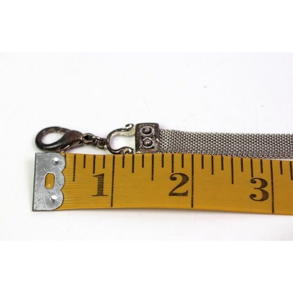 SKINNY SILVER METAL MESH CHAIN 3/8\